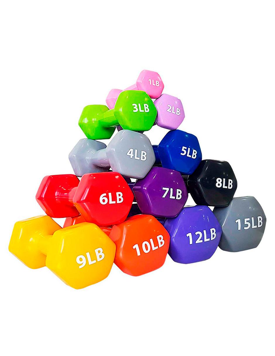 Set de mancuernas de peso fijo 92 kg c/u 3