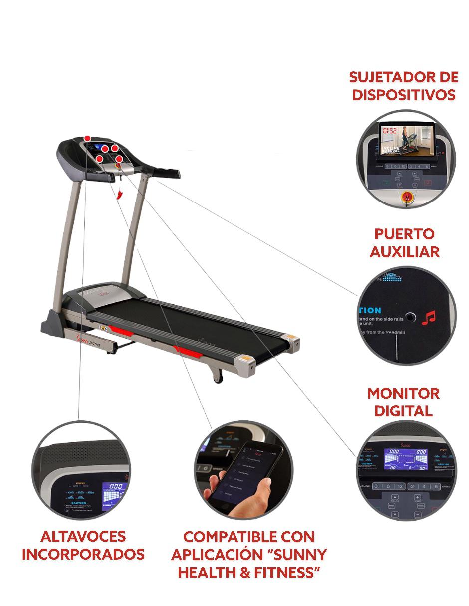 Caminadora semiprofesional Sf-T7705B plegable 17