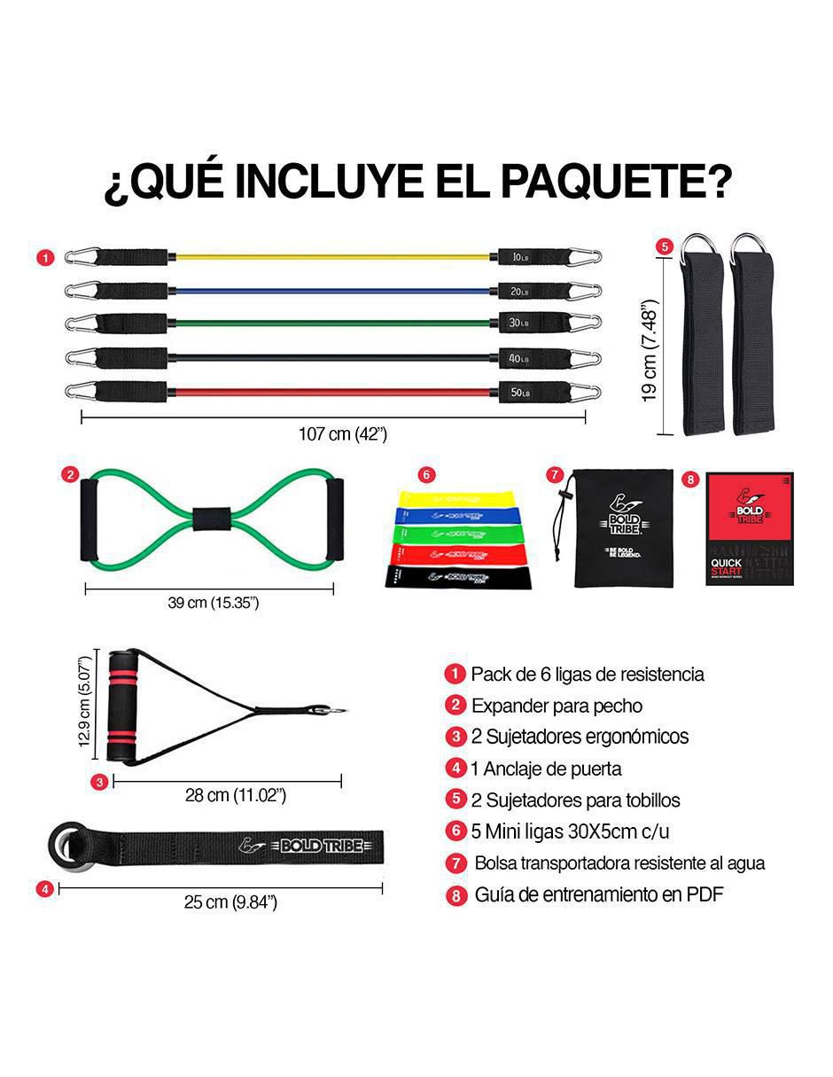 Tribe pack ligas de resistencia tubulares 6
