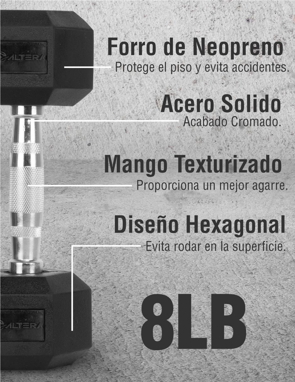 Mancuerna de peso fijo 3.6 kg 5