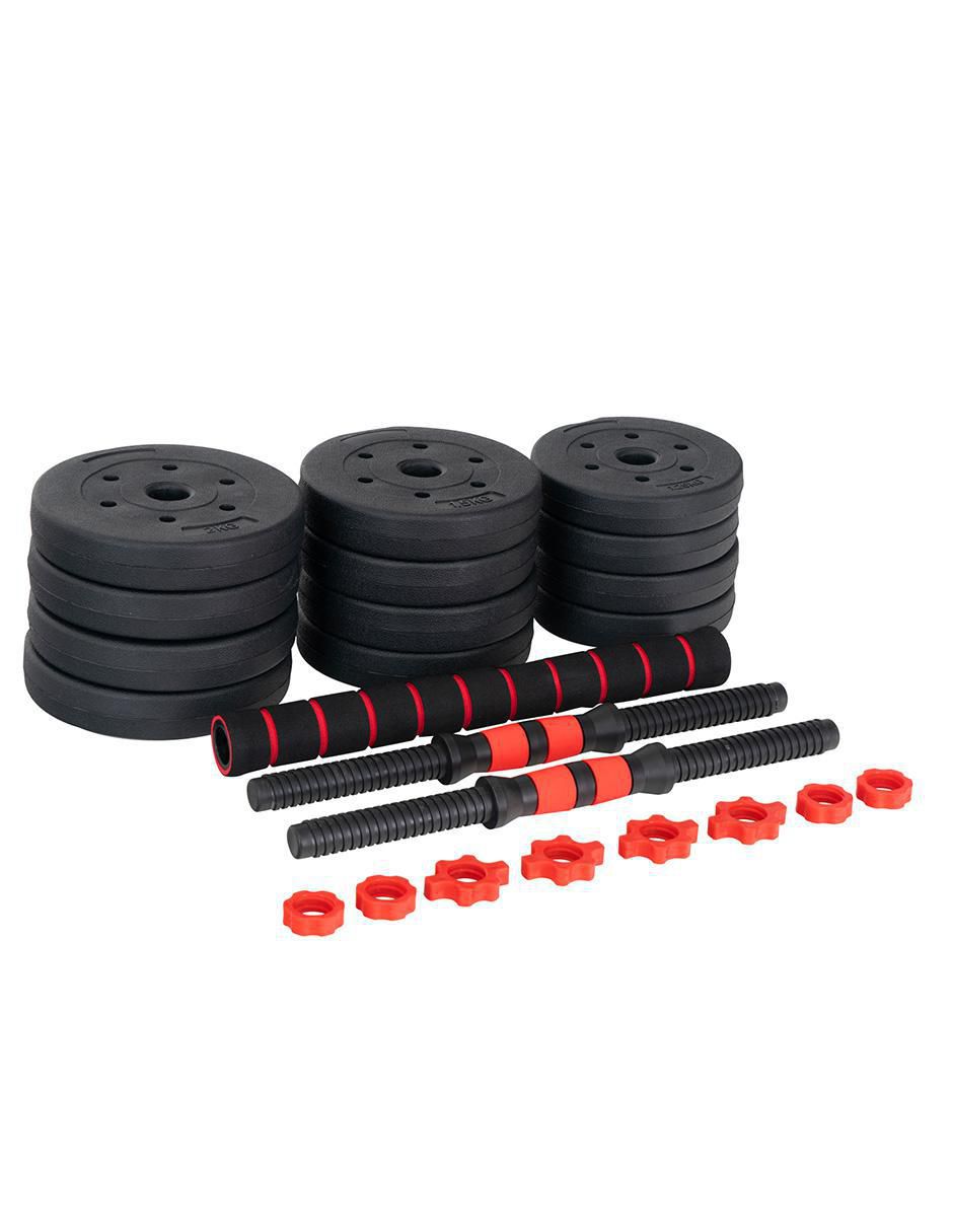 Set mancuernas de peso variable 10 kg 8 piezas 2