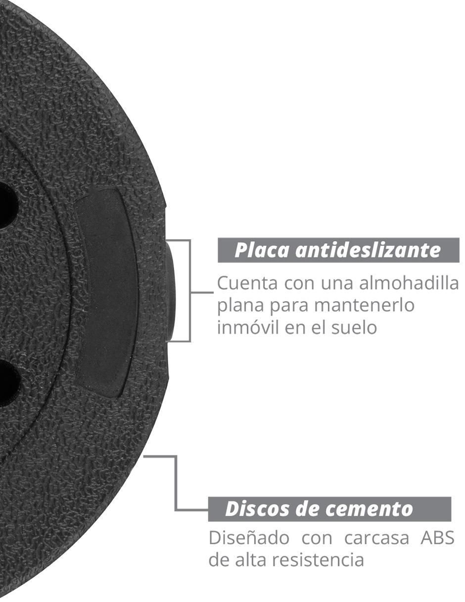 Set mancuernas de peso variable 10 kg 8 piezas 4