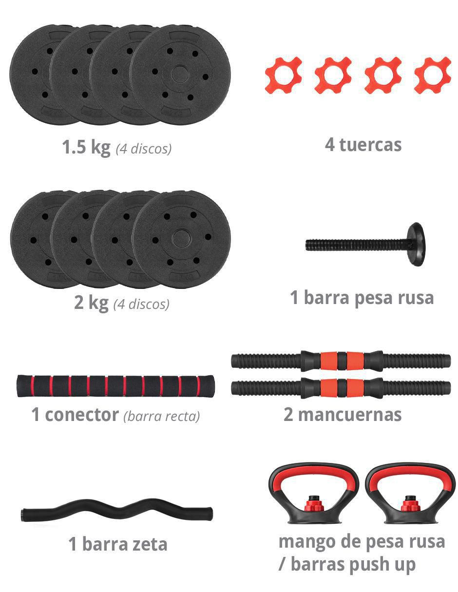 Set de mancuerna peso variable