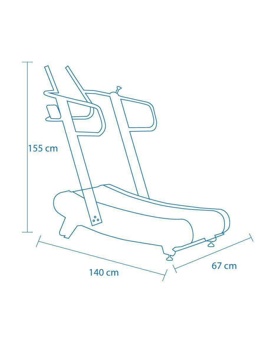 Caminadora semiprofesional Curva Unif900 9