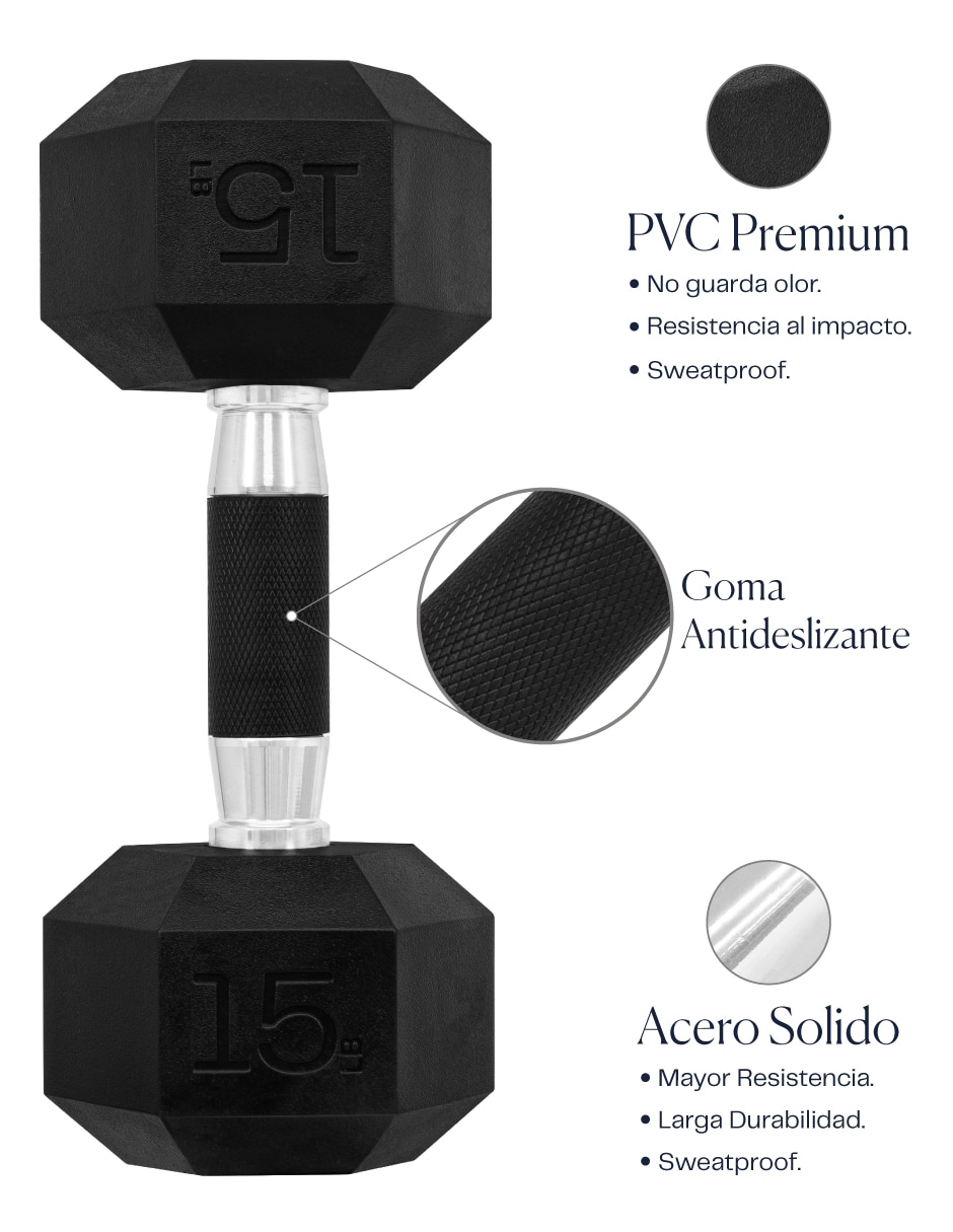 "mancuerna/set mancuernas" de peso fijo eleva
