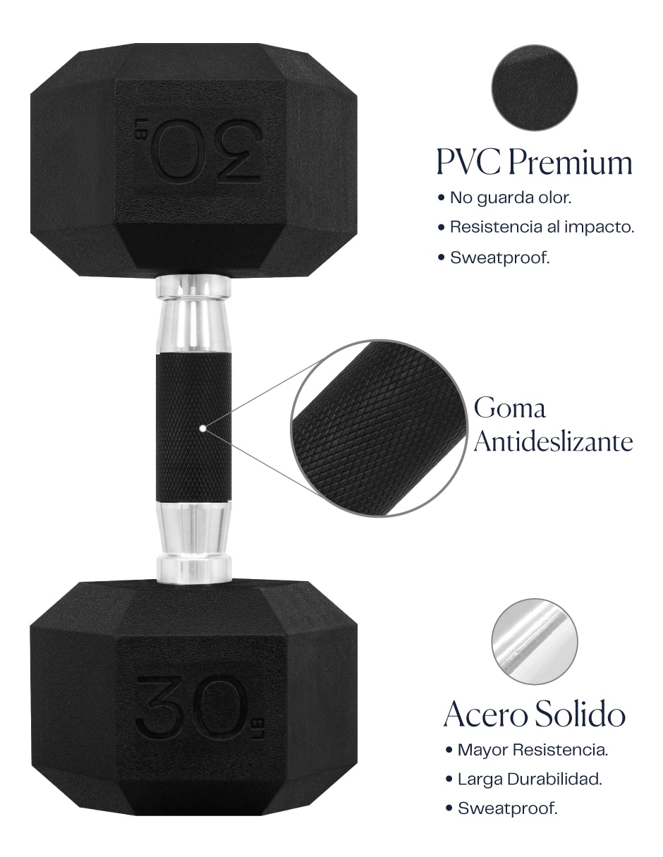 "mancuerna/set mancuernas" de peso fijo eleva