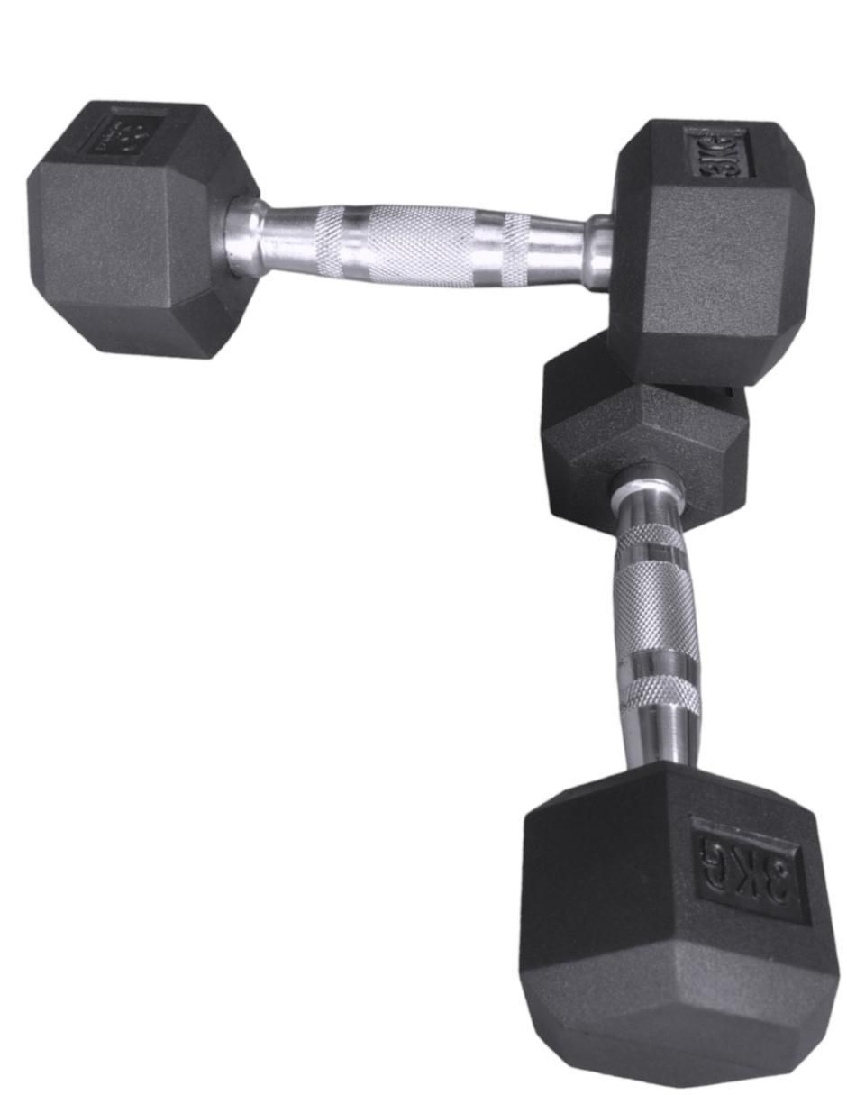 Set mancuernas de peso fijo 3 kg 2 piezas 3