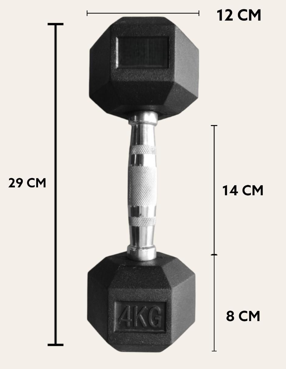 Set mancuernas de peso fijo 4 kg 2 piezas 5