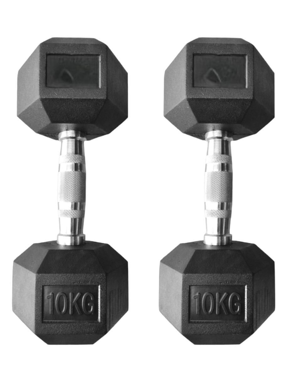 Set mancuernas de peso fijo 10 kg 2 piezas