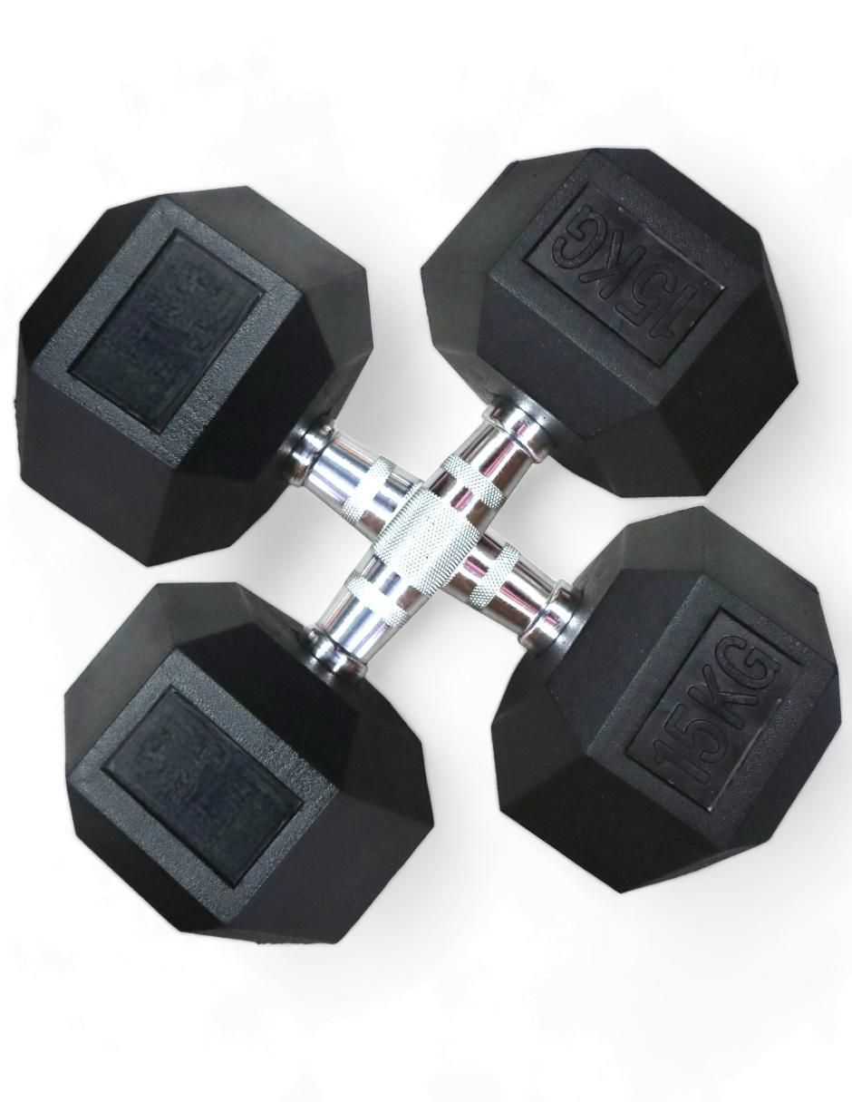 Set mancuernas de peso fijo 15 kg 2 piezas 2