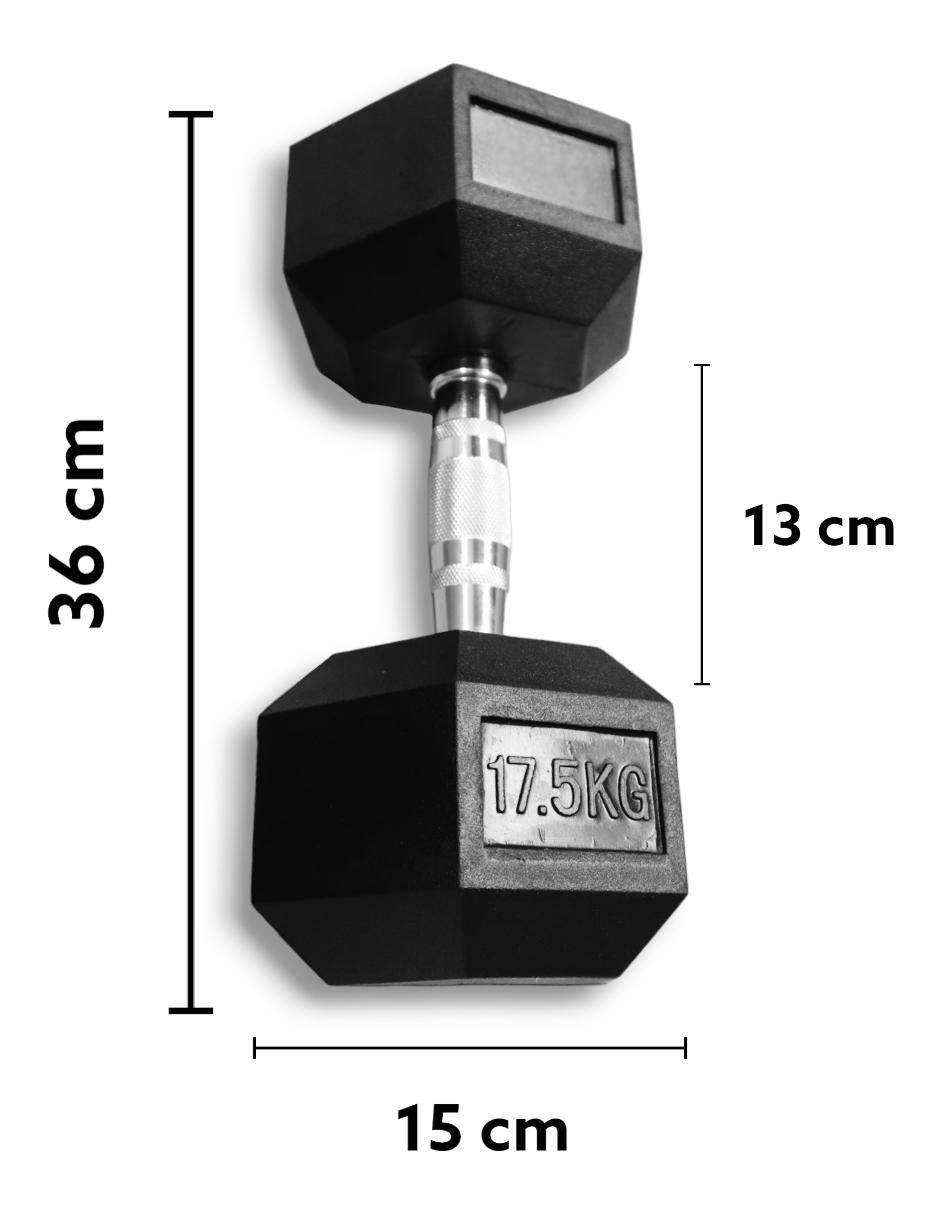 Set mancuernas de peso fijo 17.5 kg 2 piezas 6