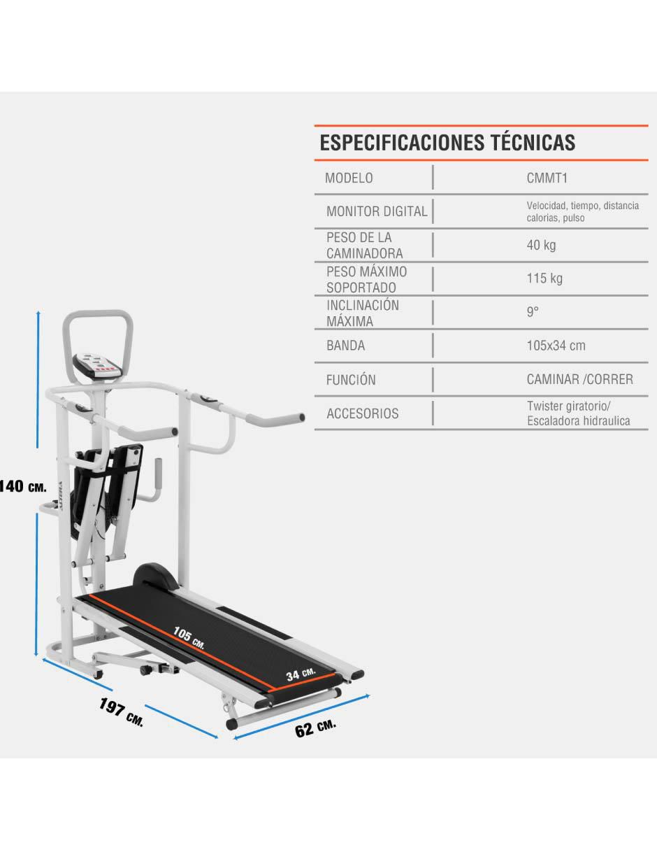 Caminadora mecánica CTMM1 plegable 21