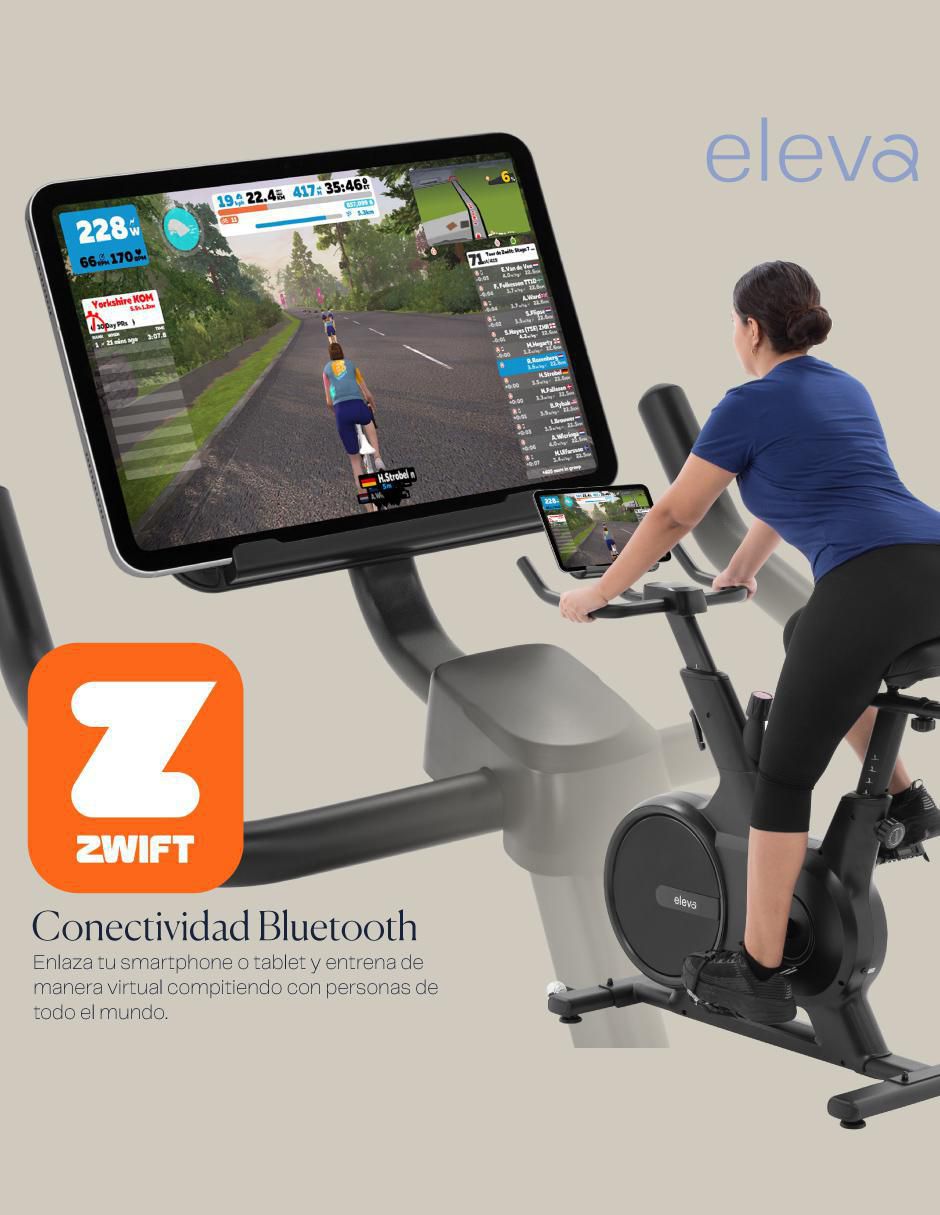 Bicicleta de spinning Eleva modelo Cycle One de acero y plástico