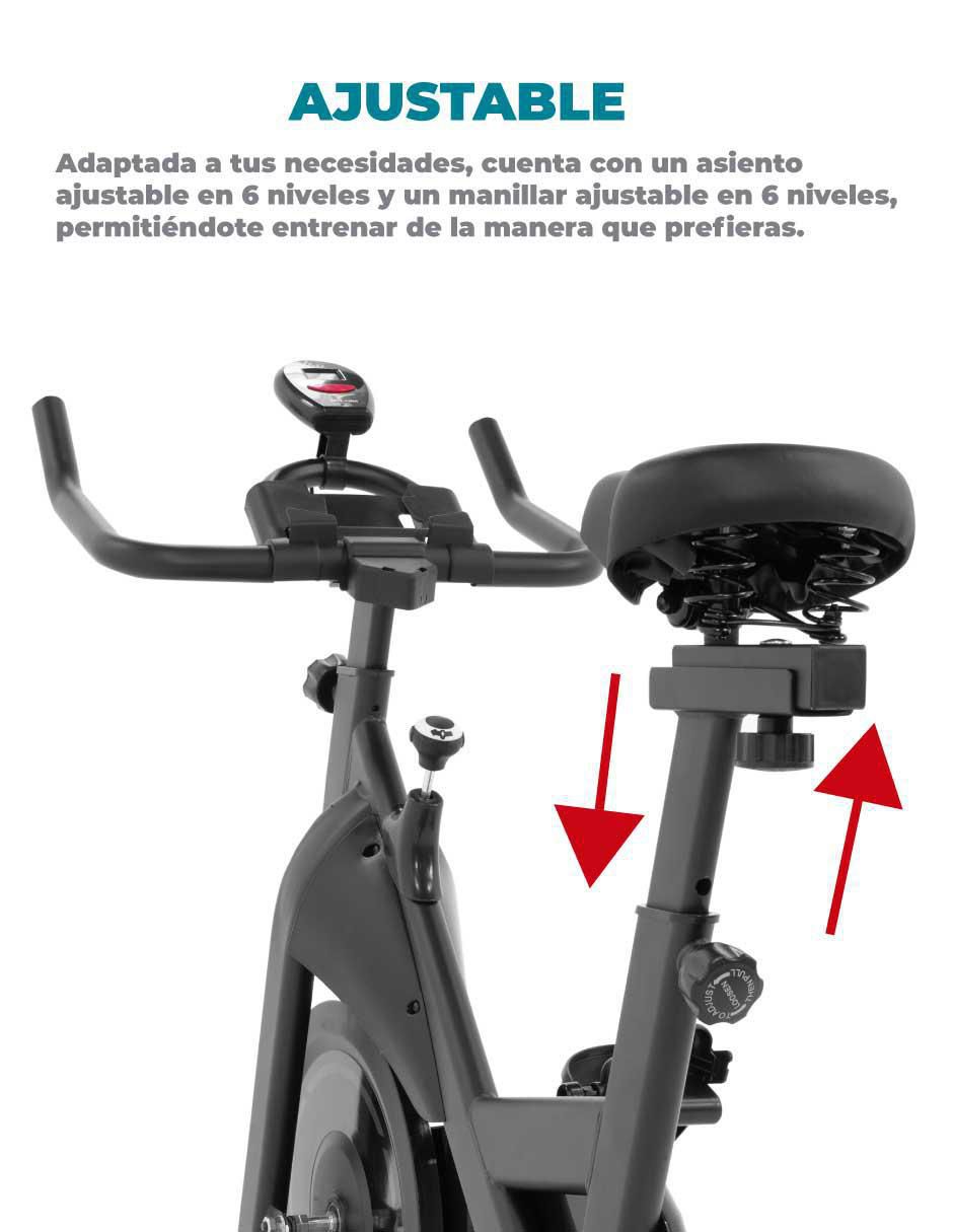 Bicicleta de spinning modelo Noir de metal 5