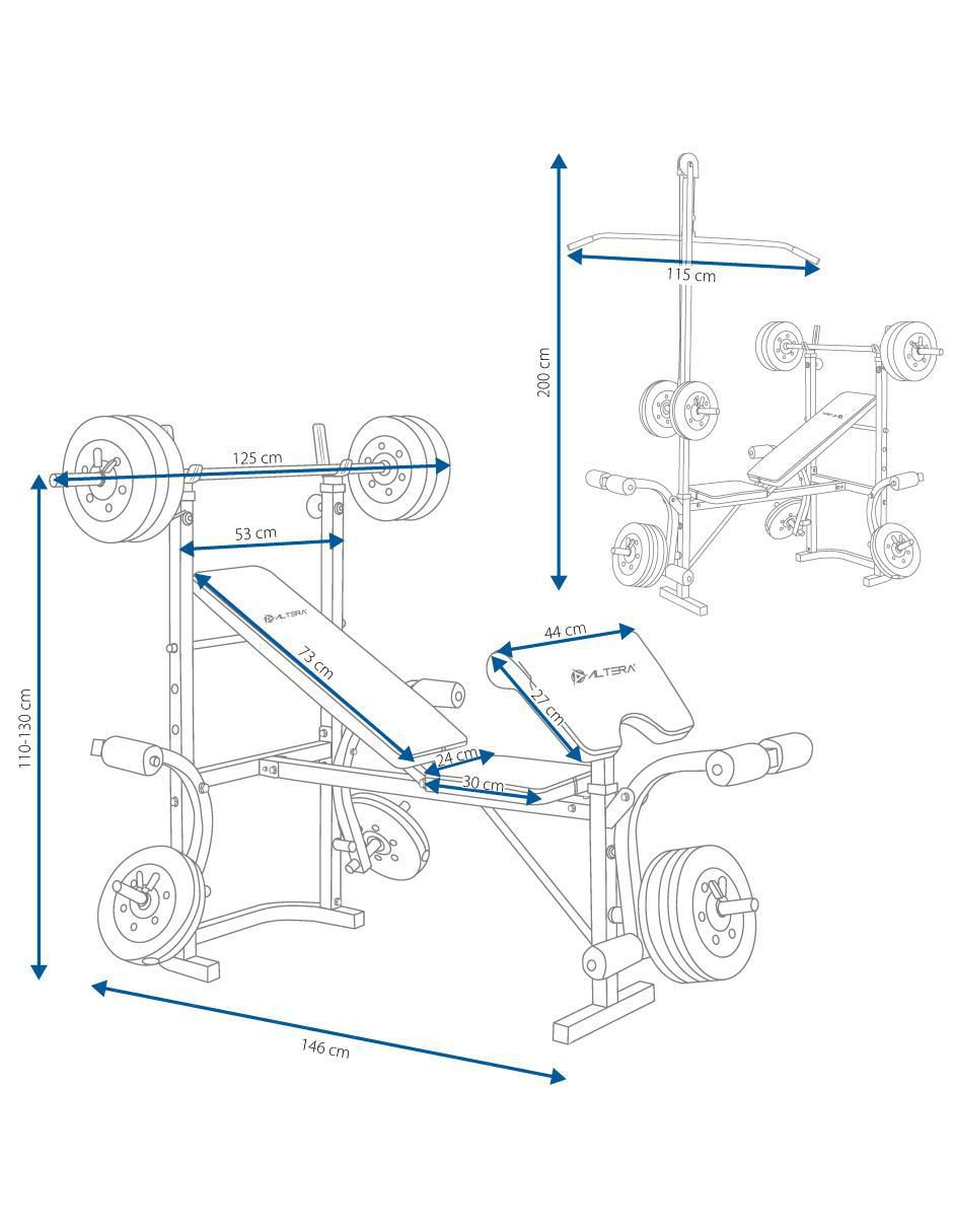 Banca para entrenamiento Lionset 7