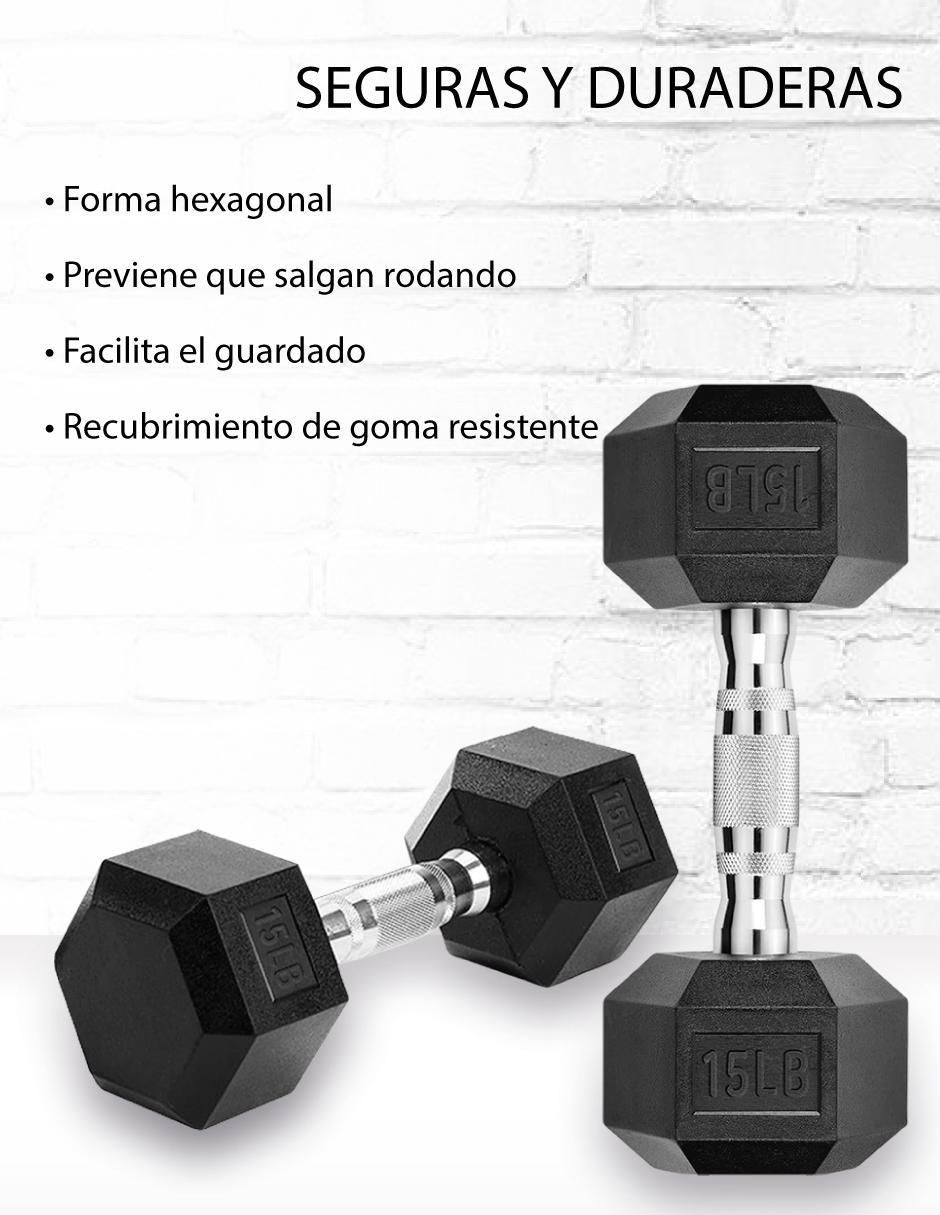 Set mancuernas de peso fijo 6.8 kg 2 piezas 2