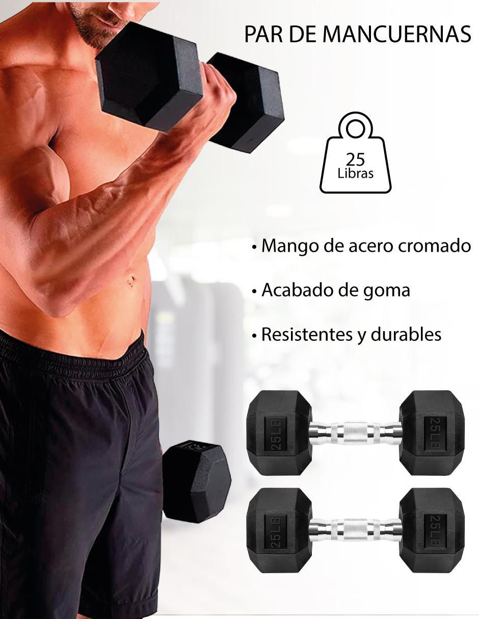 Mancuerna de peso fijo 11.3 kg 2 piezas 5
