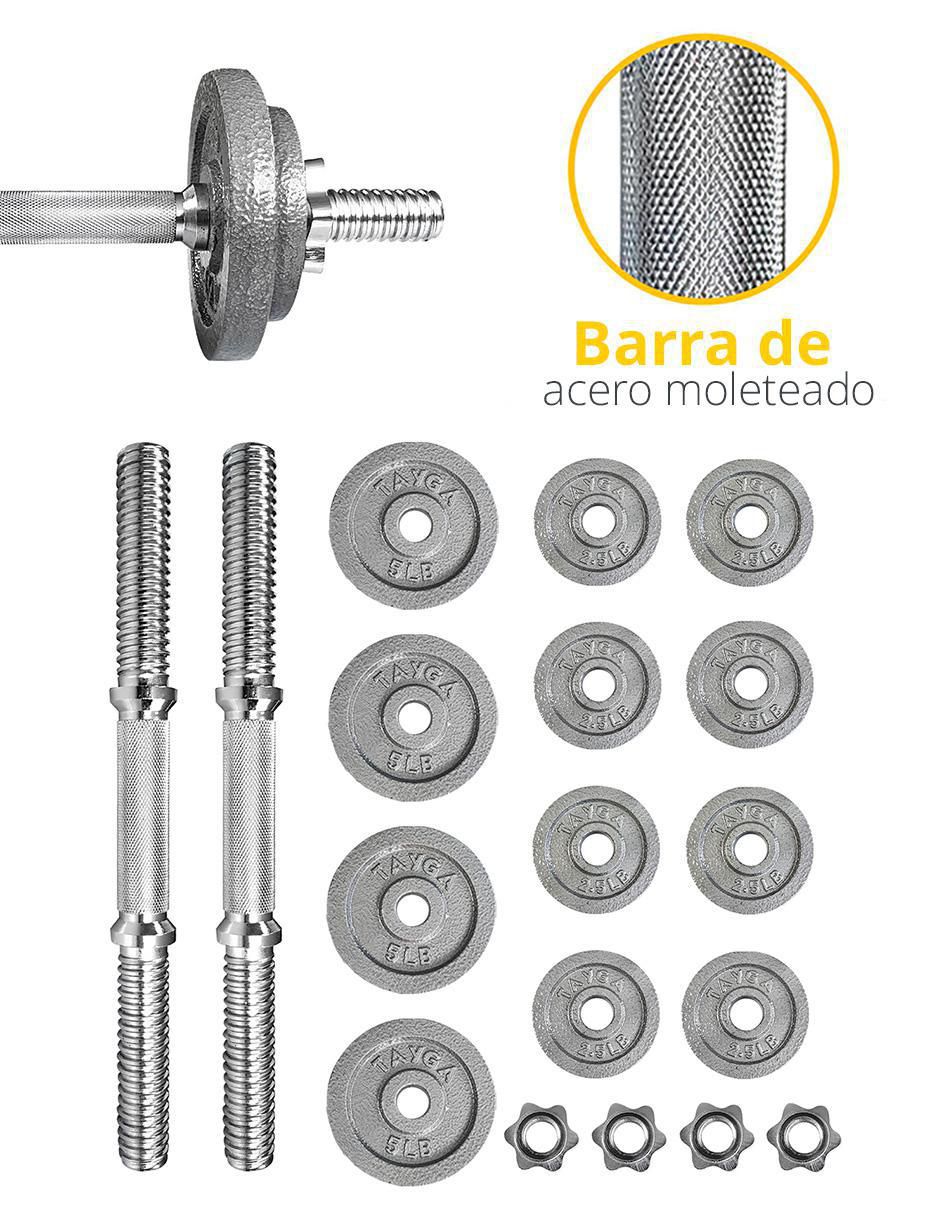 Set mancuernas de peso variable 25 kg 2 piezas 3