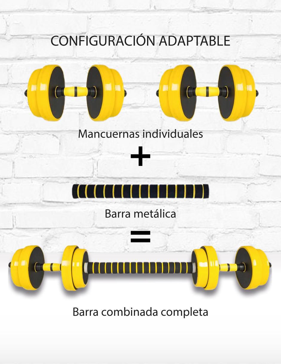 Set mancuernas de peso variable 9 kg 2 piezas 3