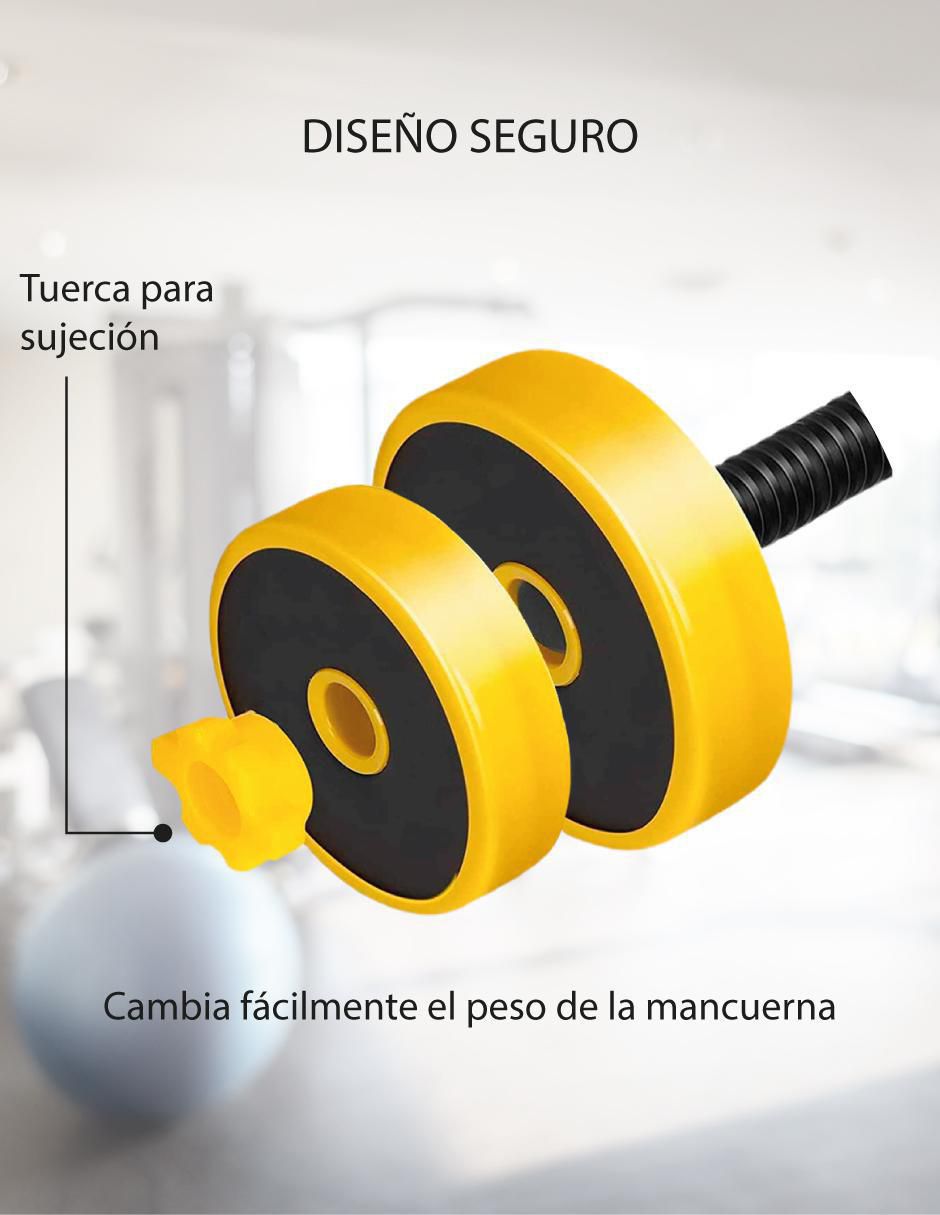 Set mancuernas de peso variable 9 kg 2 piezas 4