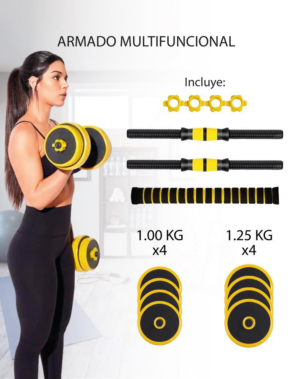 Set mancuernas de peso variable 9 kg 2 piezas 5
