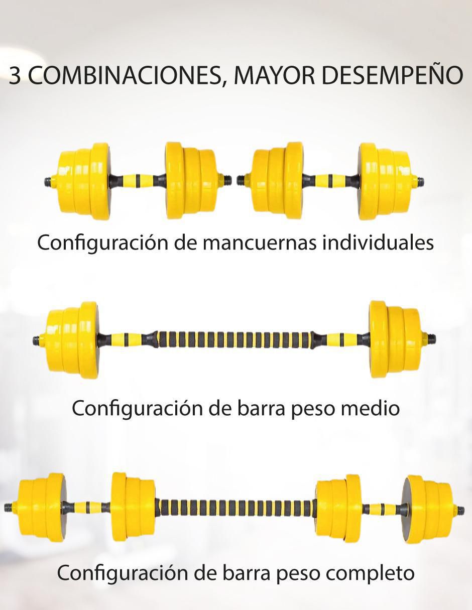 Set mancuernas de peso variable 20 kg 2 piezas 2