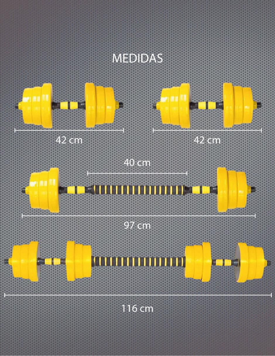 Set mancuernas de peso variable 20 kg 2 piezas 8