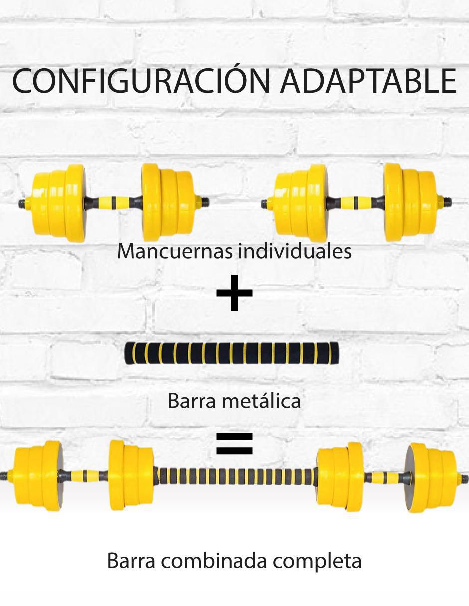 Set mancuernas de peso variable 20 kg 2 piezas 3