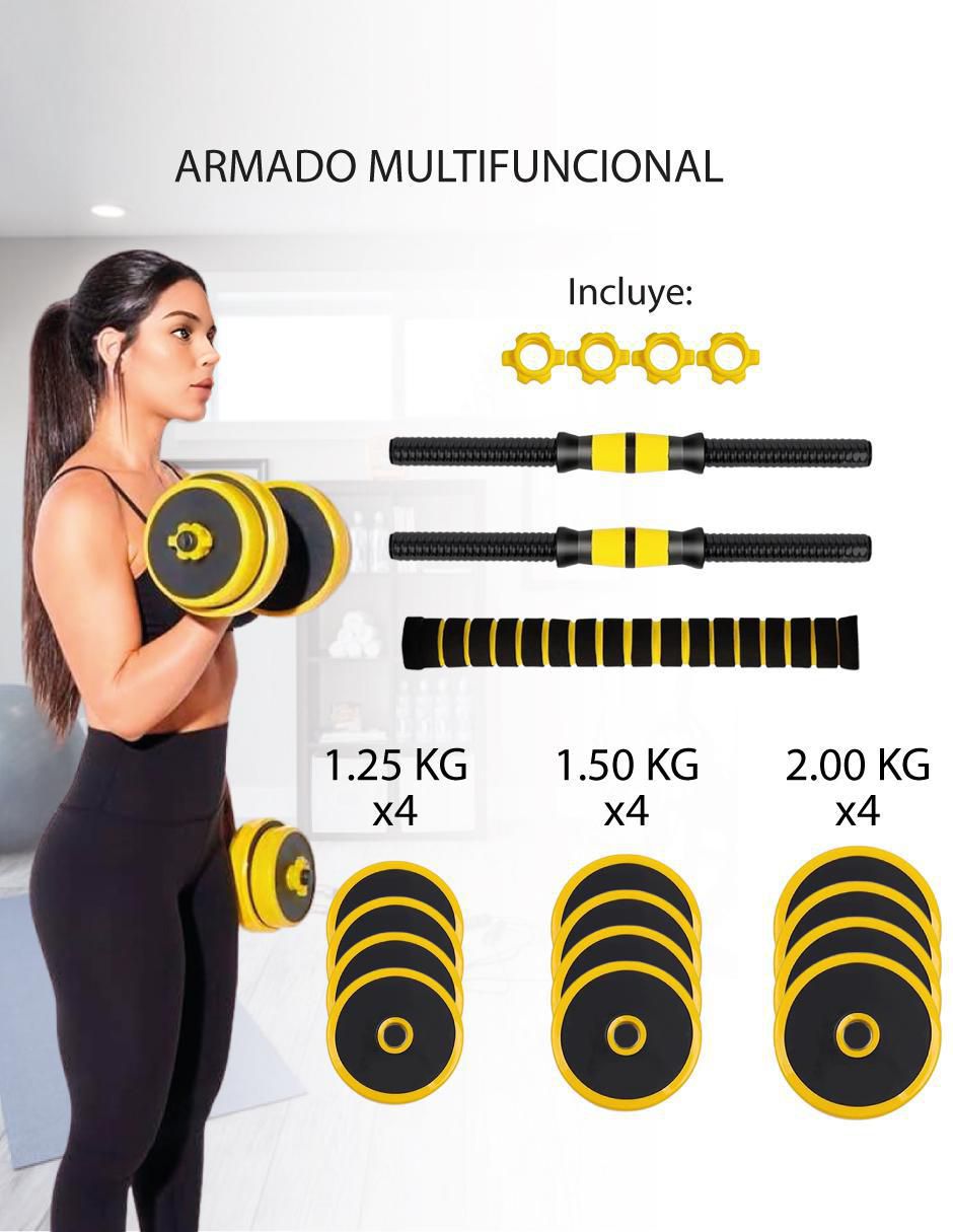 Set mancuernas de peso variable 20 kg 2 piezas 4