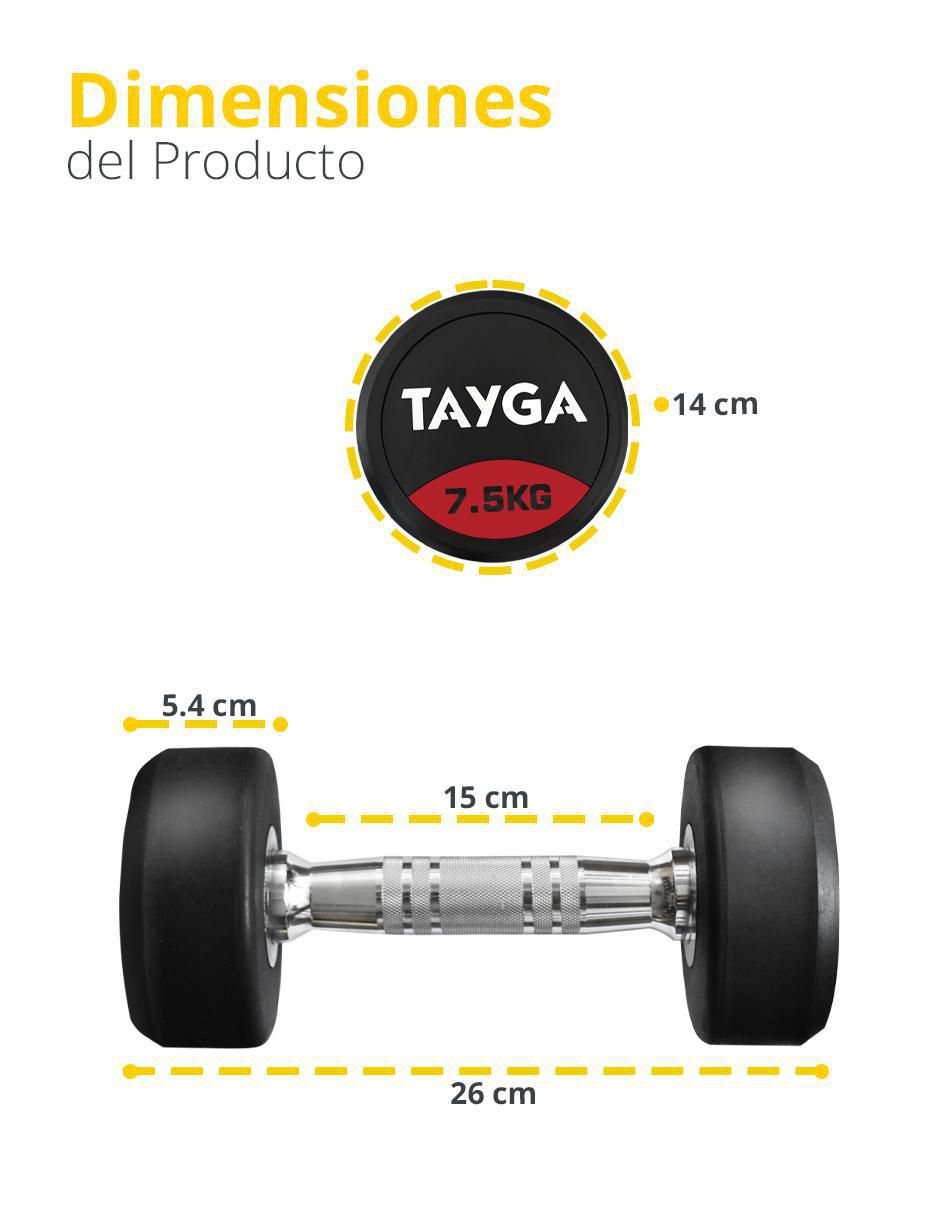 Set mancuerna de peso fijo 15 kg 2 piezas 3