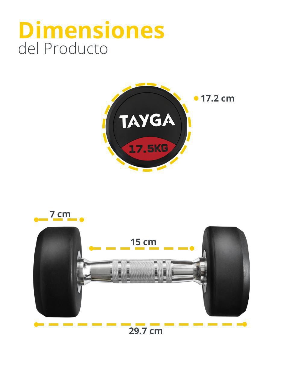 Mancuerna de peso fijo 17.5 kg 2