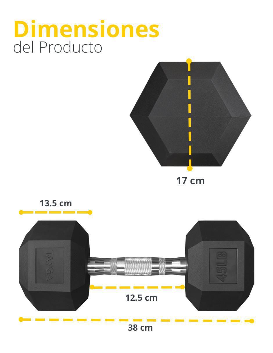 Mancuerna de peso fijo 22.6 kgs 2