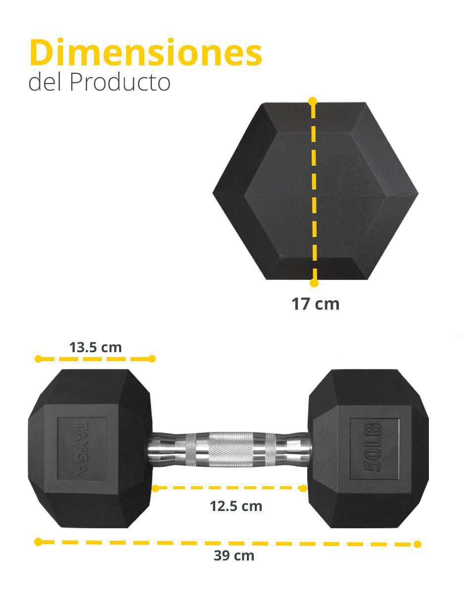 Mancuerna de peso fijo 25 kgs 2