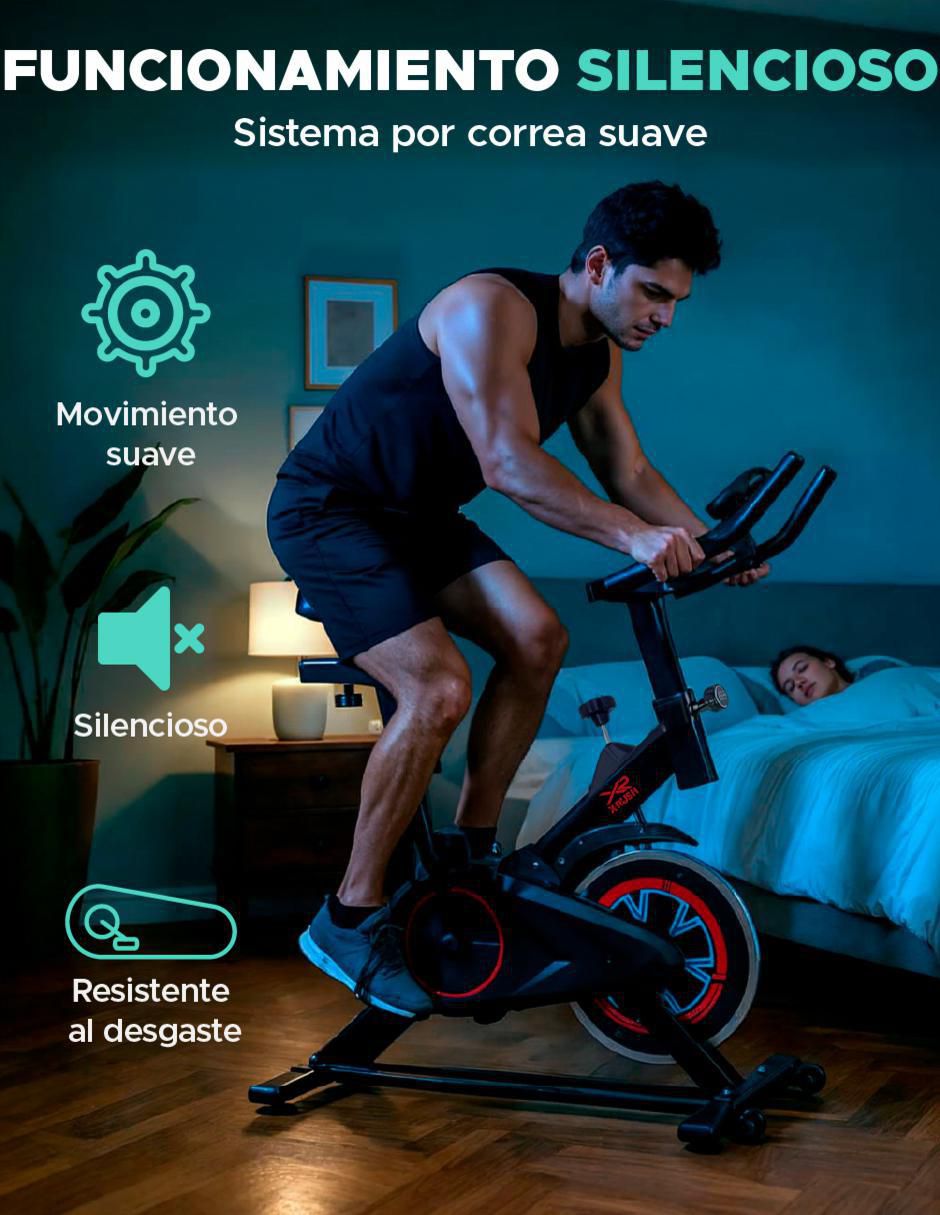 Bicicleta de spinning modelo XR-BDSP de acero 6