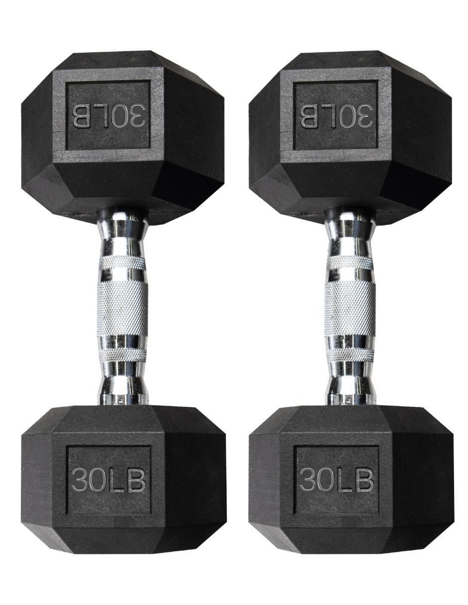 Set mancuernas de peso fijo 13.6 kg 2 piezas