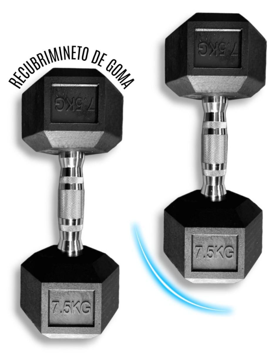 Set mancuernas de peso fijo 7.5 kg 2 piezas 2