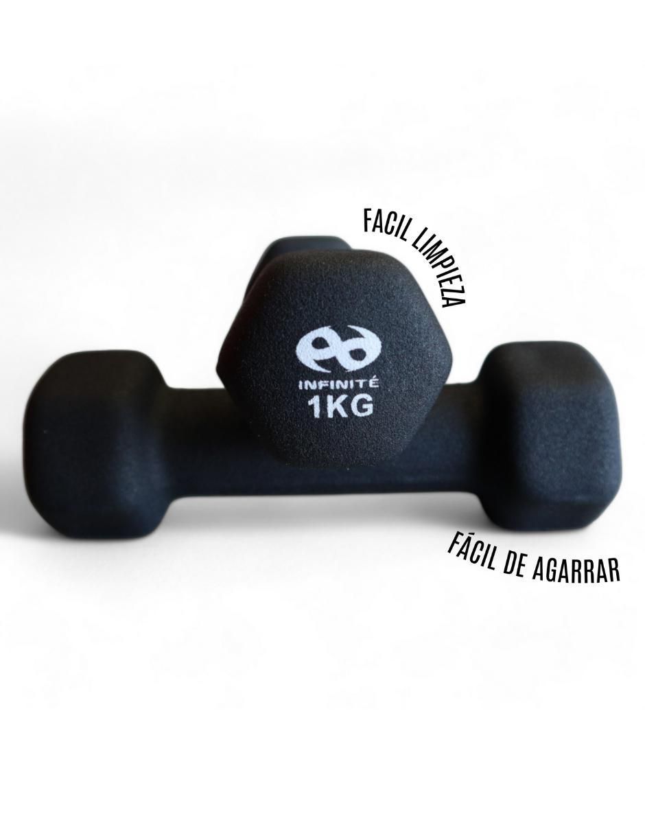 Set mancuernas de peso fijo 1 kg 2 piezas 2