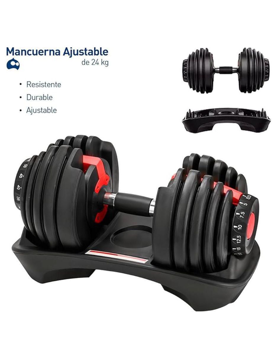 Set mancuernas de peso variable 24 kg 12 piezas 7