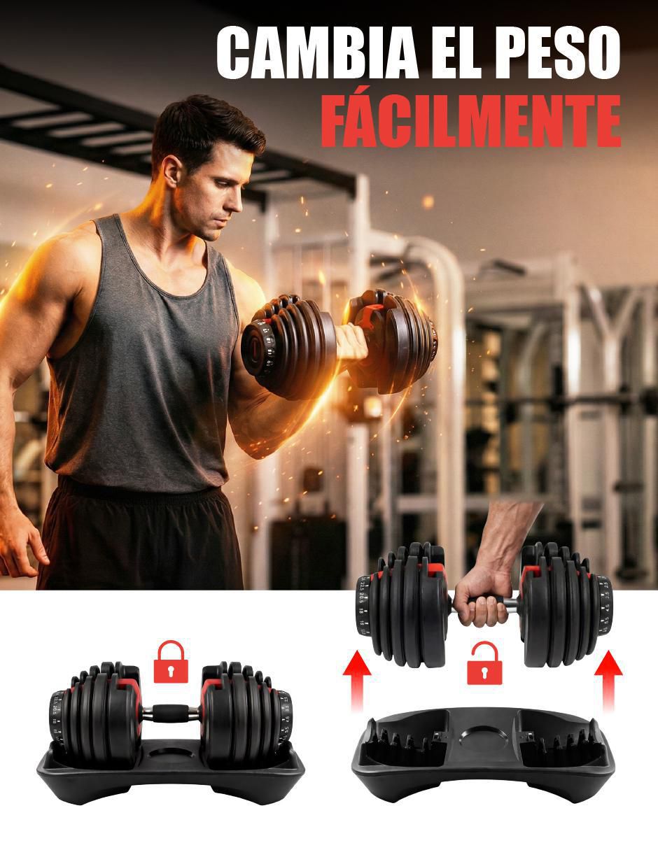 Mancuerna de peso variable 24 Kg 2