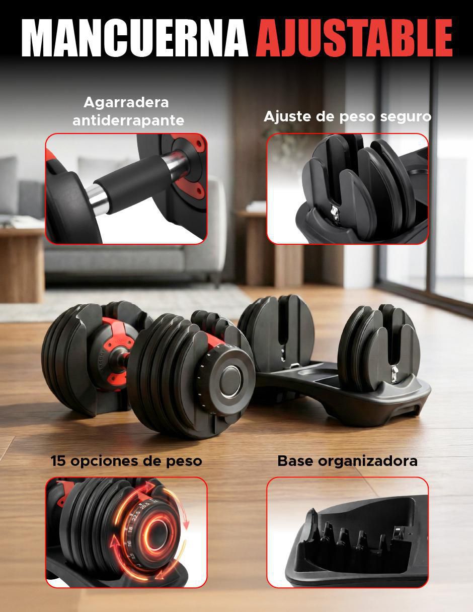 Mancuerna de peso variable 24 Kg 3