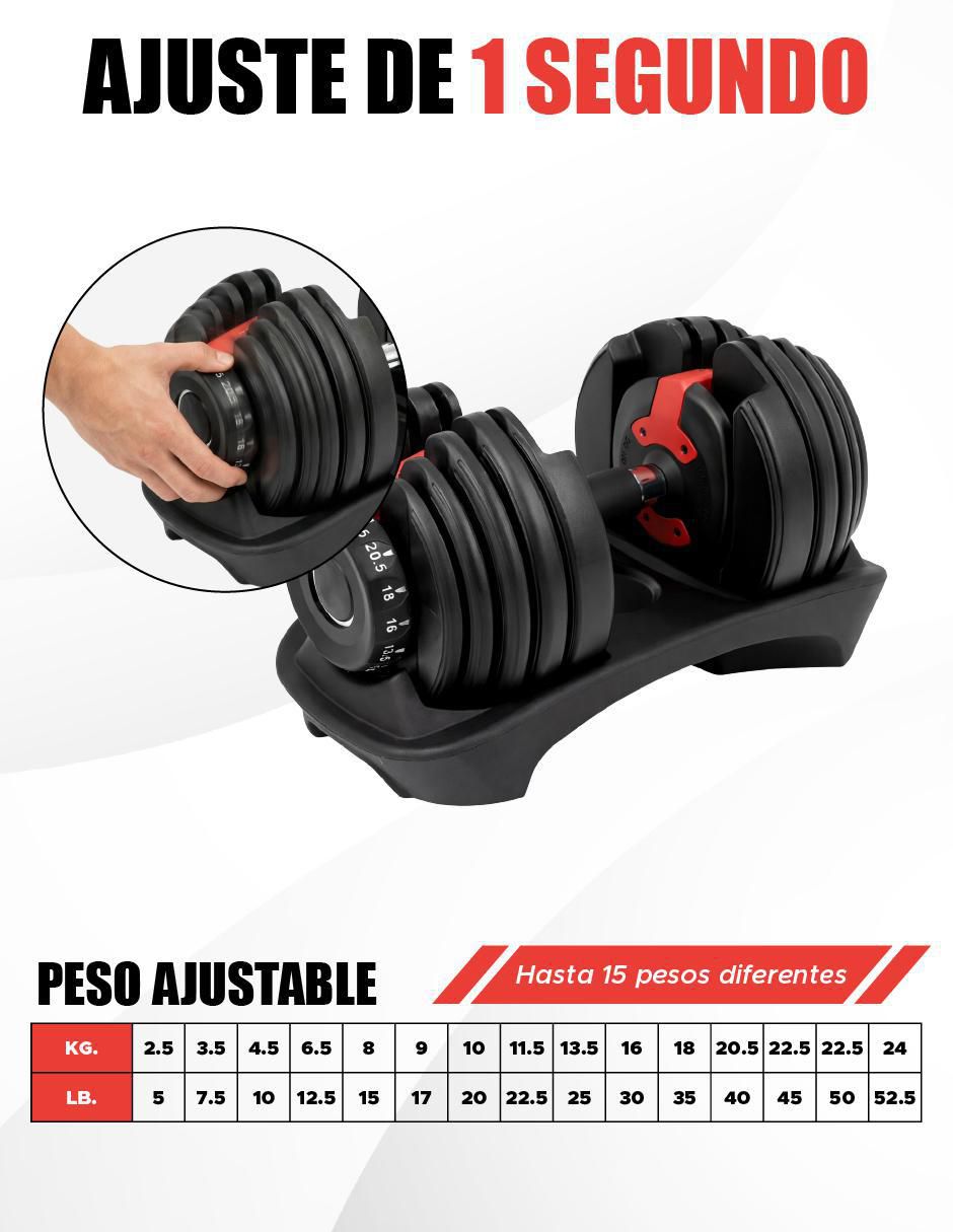 Mancuerna de peso variable 24 Kg 4