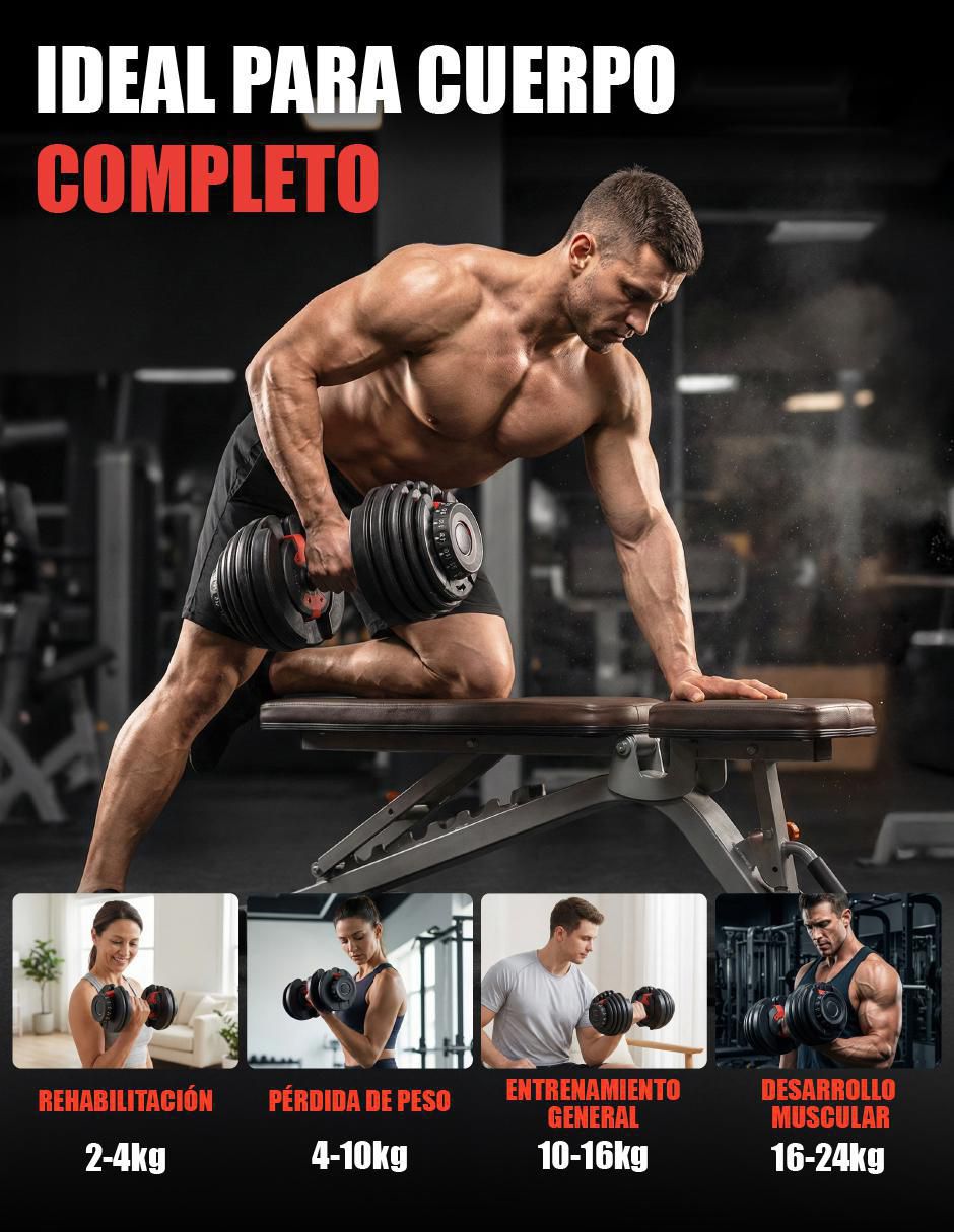 Mancuerna de peso variable 24 Kg 7