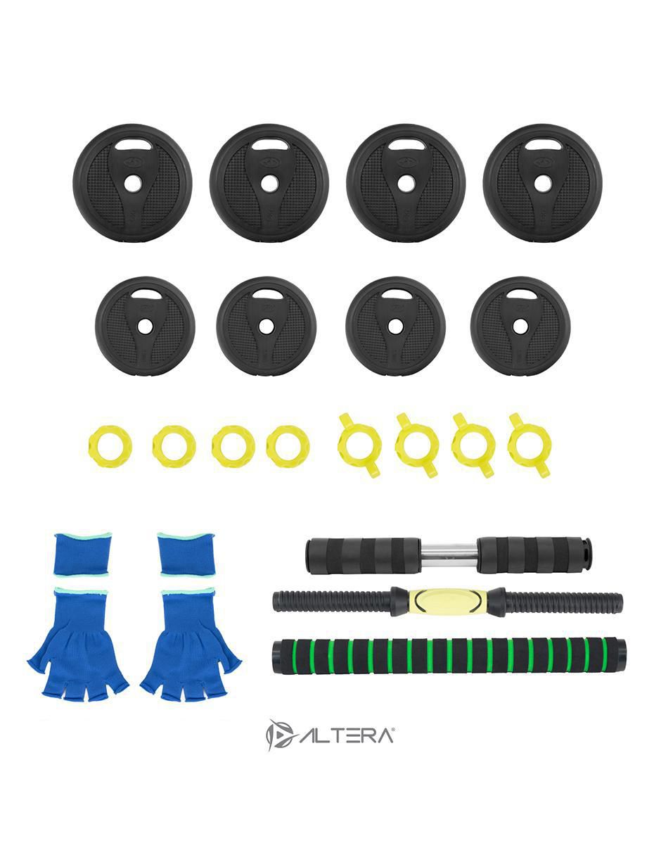 Set mancuernas de peso variable 20 kg 24 piezas 2
