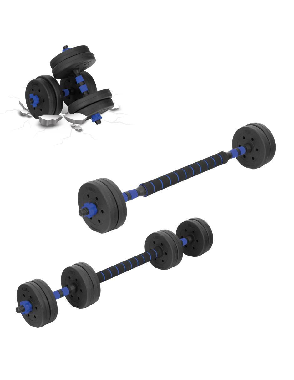 Set mancuernas de peso variable 15 kg 15 piezas 1