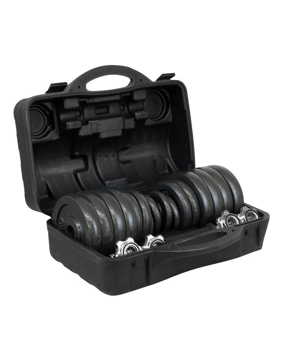 Set mancuernas de peso variable 30 kg 22 piezas 2