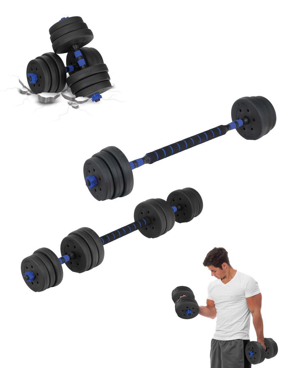 Set mancuernas de peso variable 20 kg 23 piezas Set mancuernas de peso variable 20 kg 23 piezas