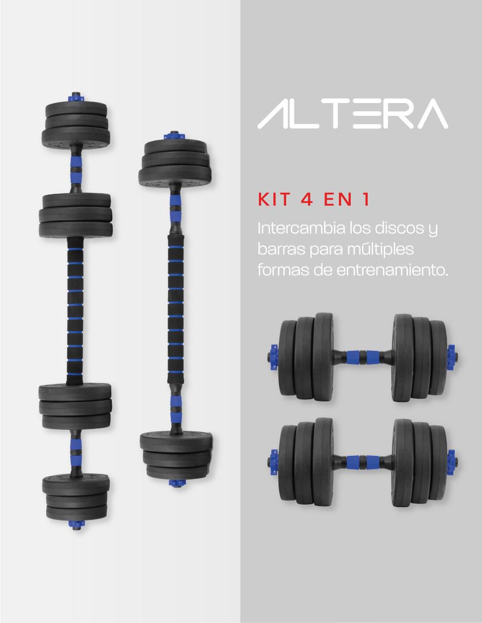 Set mancuernas de peso variable 20 kg 23 piezas 2
