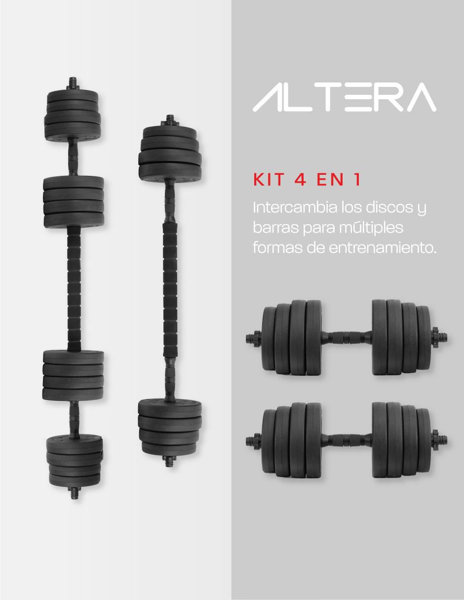 Set mancuernas de peso variable 30 kg 27 piezas 2