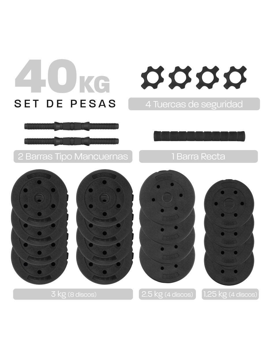 Set mancuernas de peso variable 40 kg 23 piezas 3