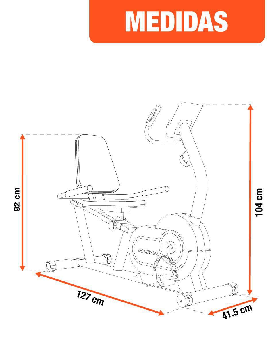 Bicicleta de spinning modelo Pedalite de acero y plástico 7